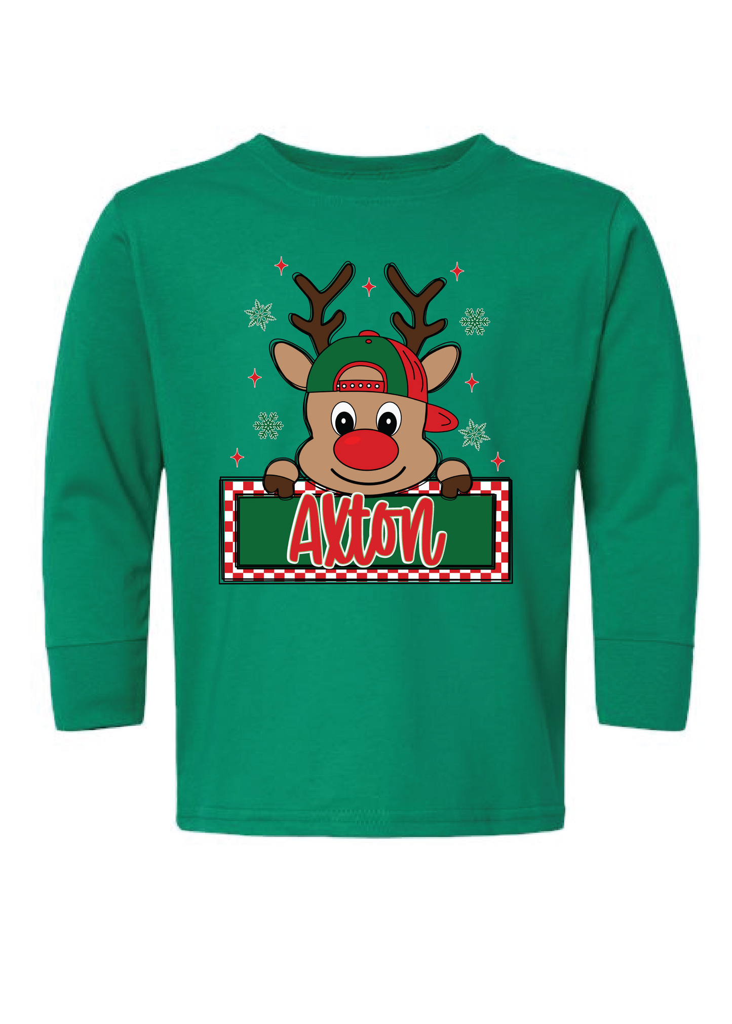 Boy Reindeer Name Drop Longsleeve