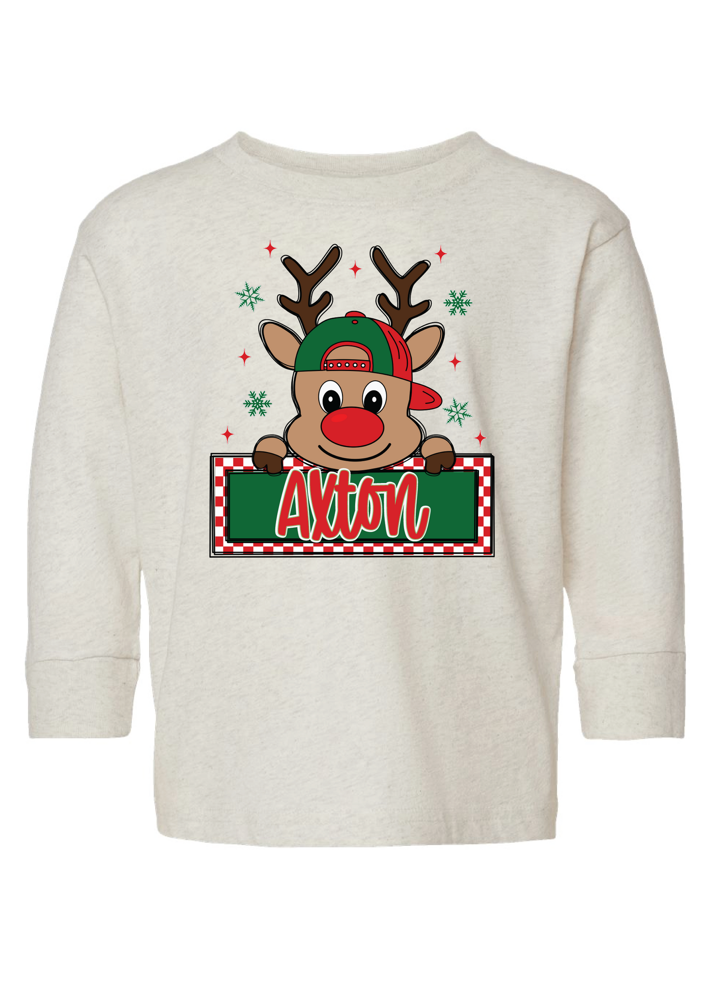 Boy Reindeer Name Drop Longsleeve