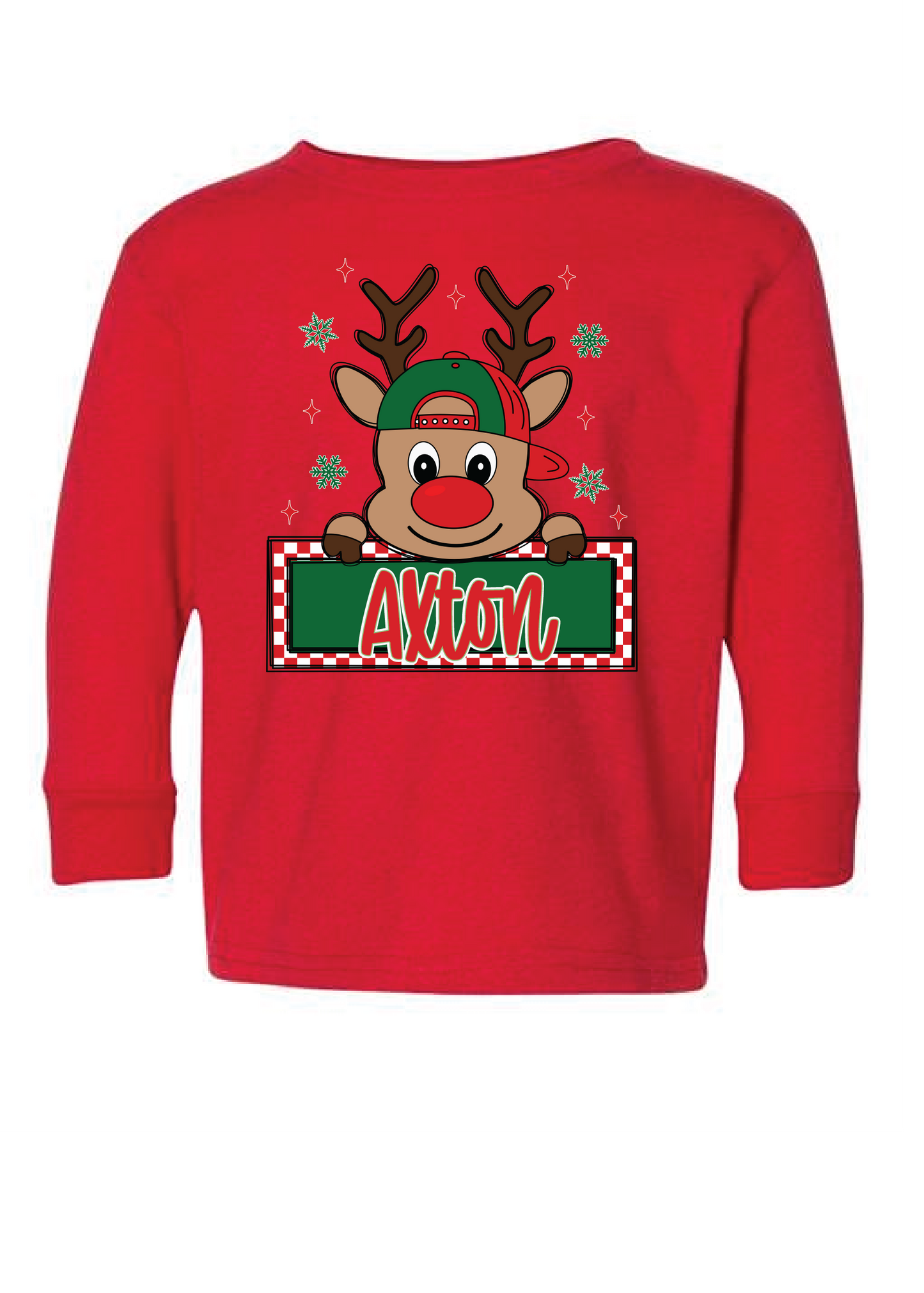 Boy Reindeer Name Drop Longsleeve