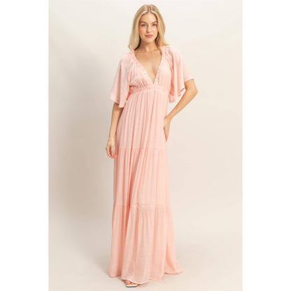 Flutter Sleeve Maxi Dress