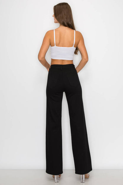 Midnight High-Waist Wide-Legged jeans