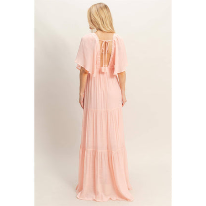 Flutter Sleeve Maxi Dress