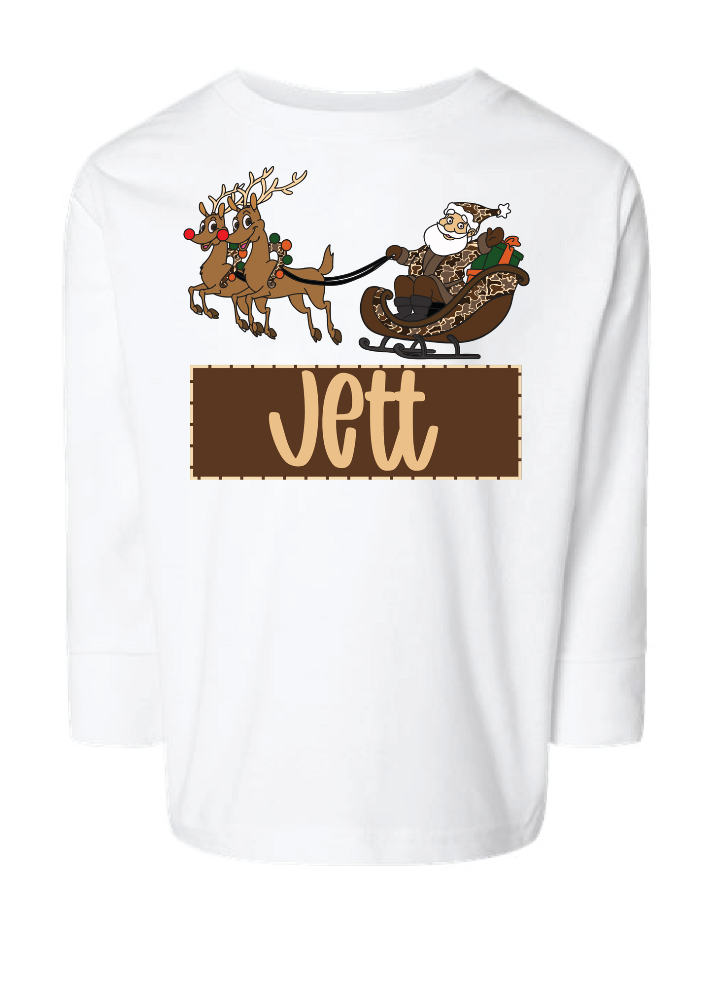 Camo Santa Namedrop Long Sleeve