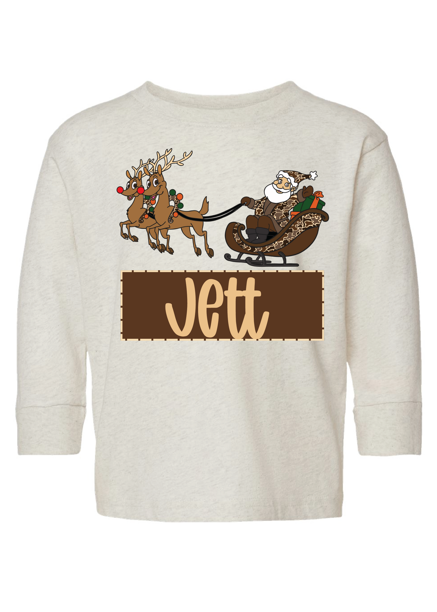 Camo Santa Namedrop Long Sleeve