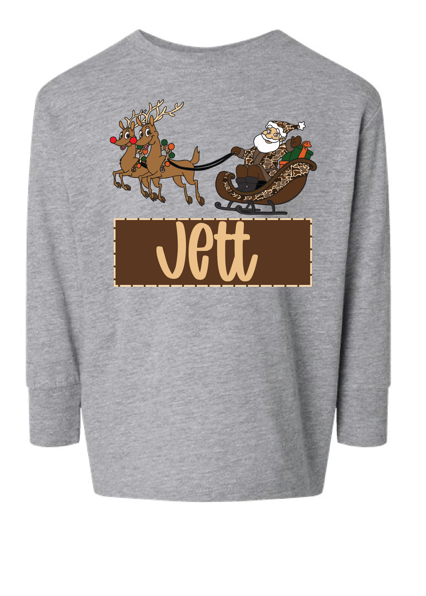 Camo Santa Namedrop Long Sleeve