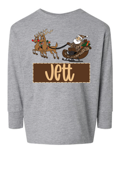 Camo Santa Namedrop Long Sleeve