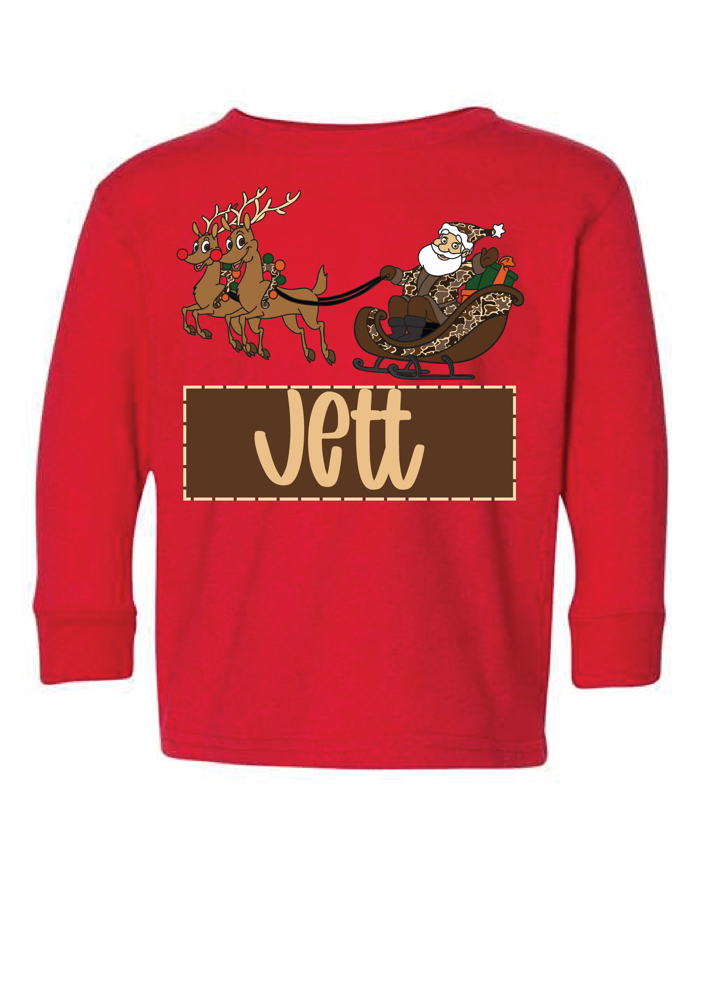 Camo Santa Namedrop Long Sleeve