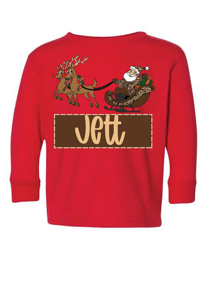 Camo Santa Namedrop Long Sleeve