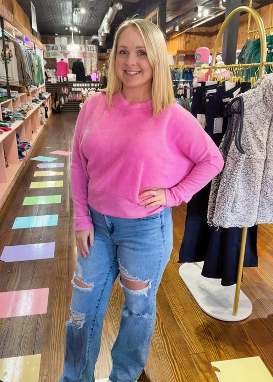 Brushed Dolman Sleeve Sweater