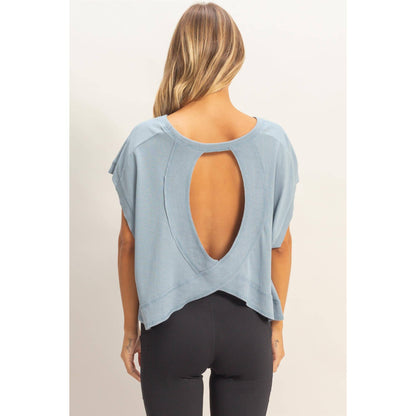 Open Back Boxy Crop Top