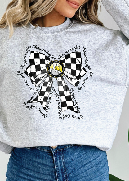 Coquette Checkered Crewneck