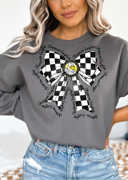 Coquette Checkered Crewneck