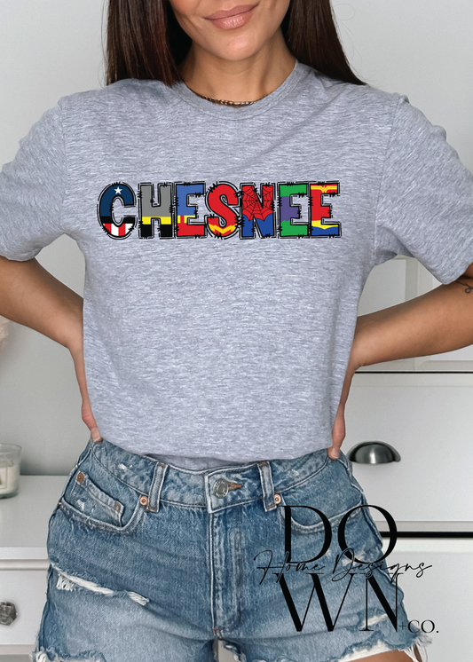 Chesnee Superhero Doodle Tee