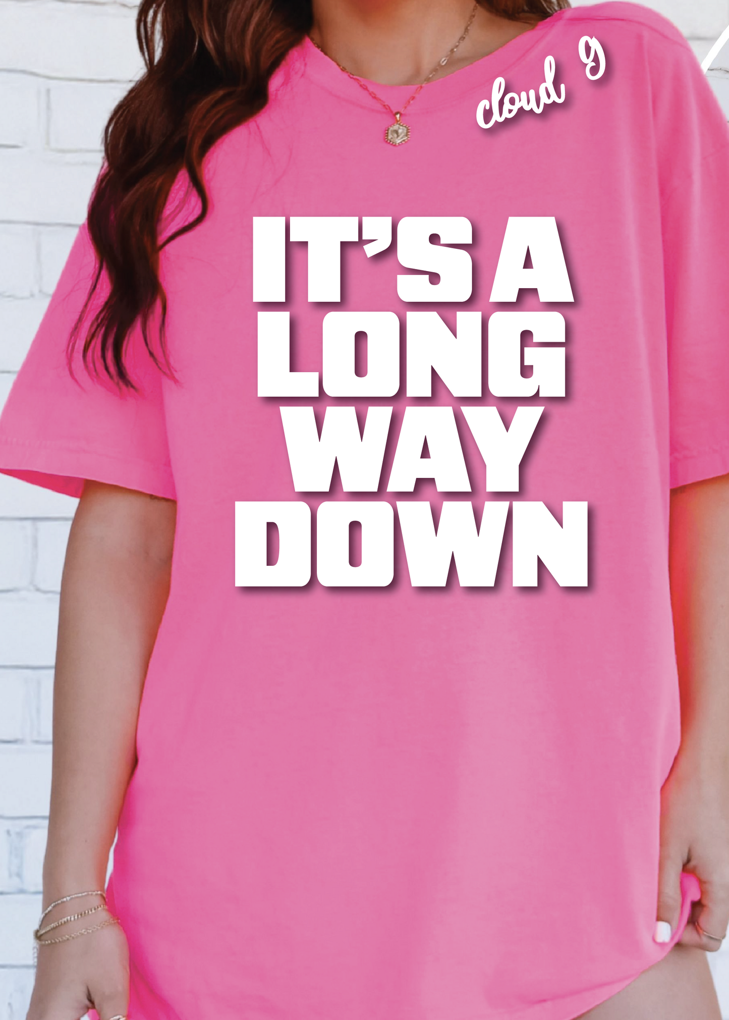 It's a long way down puff comfort color tee