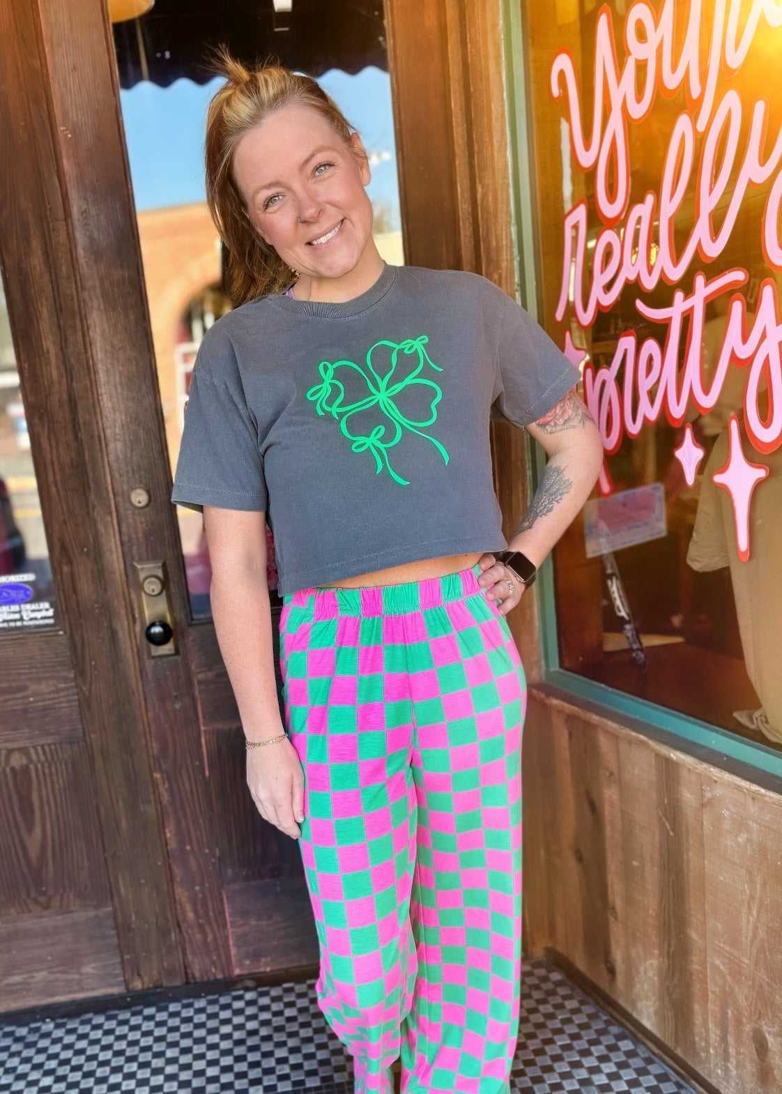 Everyday Favorite Crop Top Clover Puff