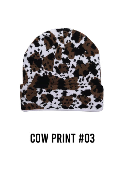 Custom Animal Print Patch Beanie