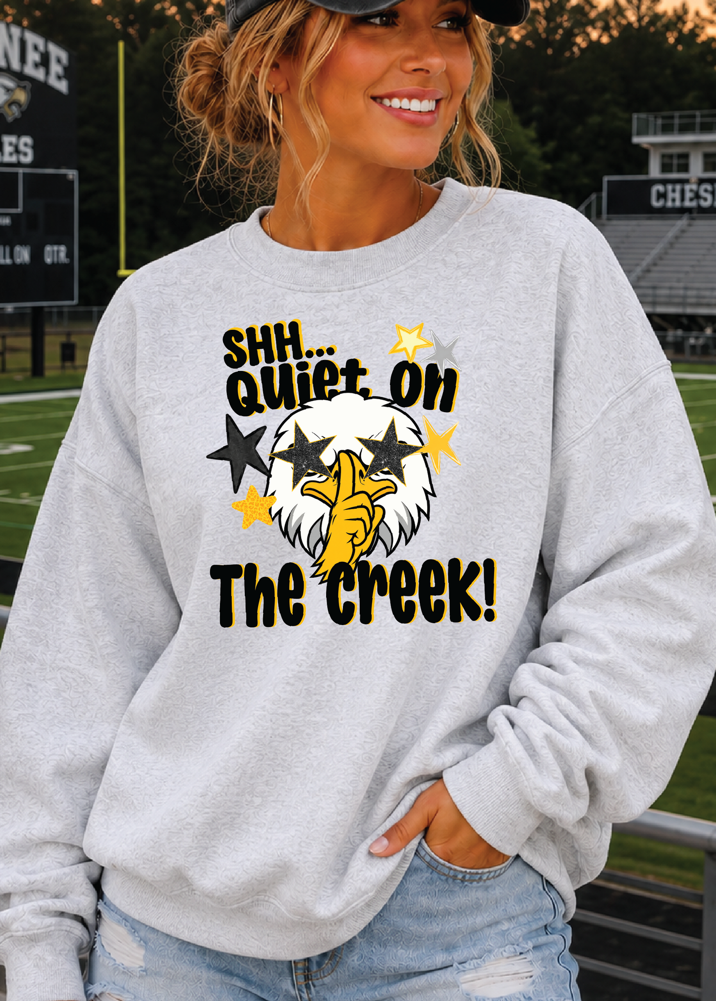 SHH.. Quiet on the Creek Mascot Tee/Sweatshirt