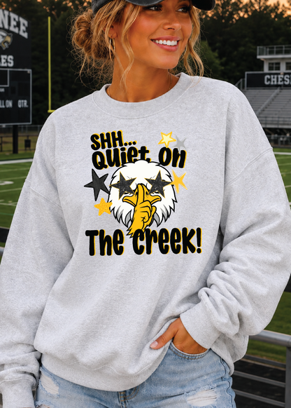 SHH.. Quiet on the Creek Mascot Tee/Sweatshirt