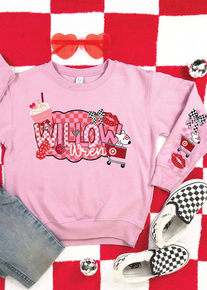 Valentine's Day Favorite Things Namedrop Sweatshirt