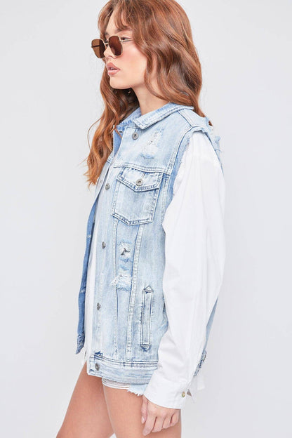 Oversized Boyfriend Fit Denim Vest