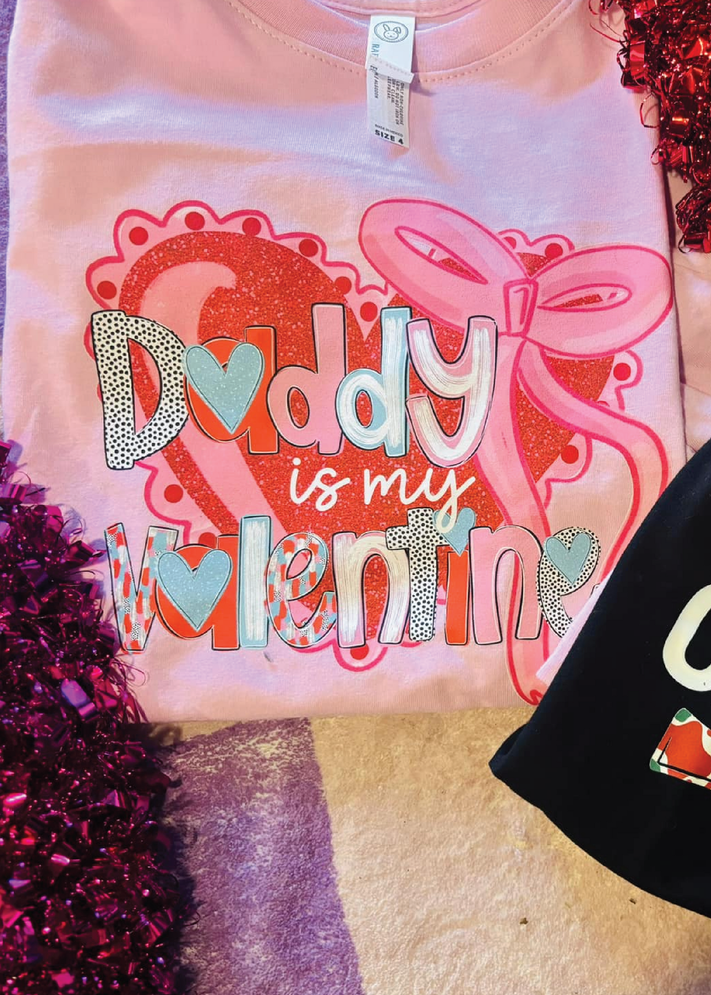 Daddy is my Valentine Long Sleeve tee