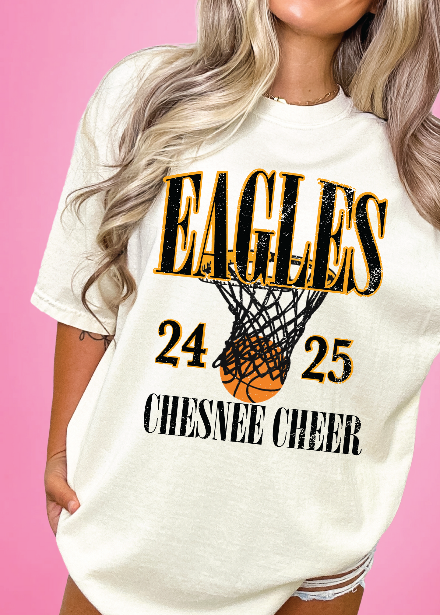 Chesnee Cheer Basketball Hoop Tee