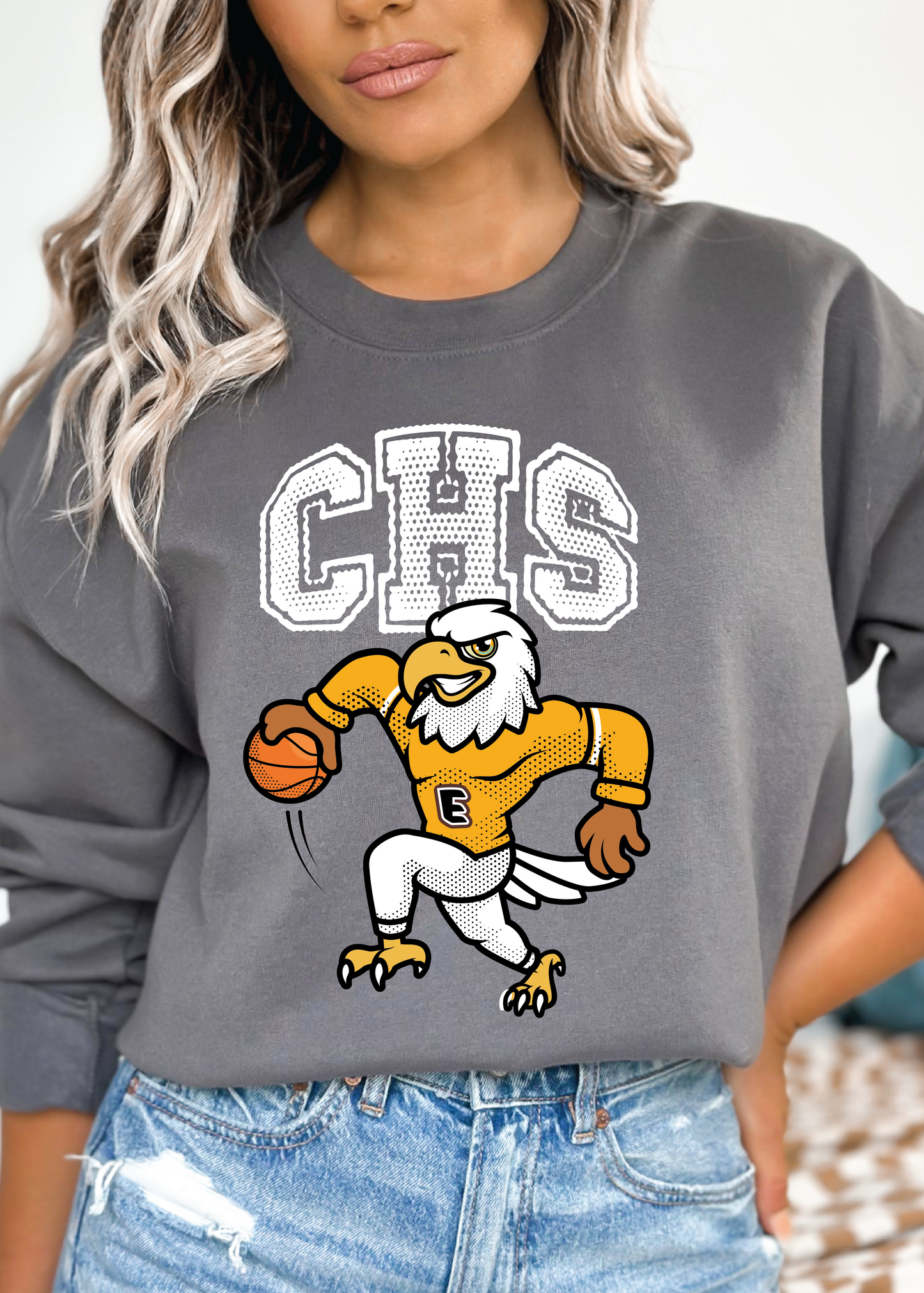 Chesnee Cheer Old School Eagle Sweatshirt