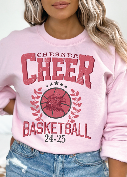 Chesnee Cheer Retro Pink Sweatshirt