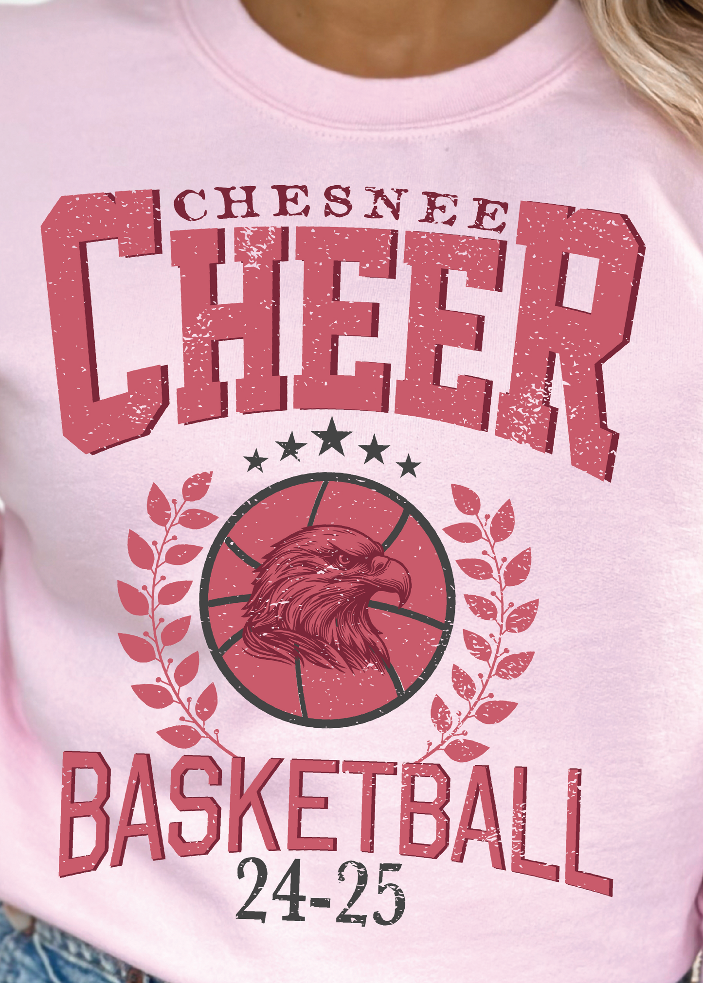 Chesnee Cheer Retro Pink Tee