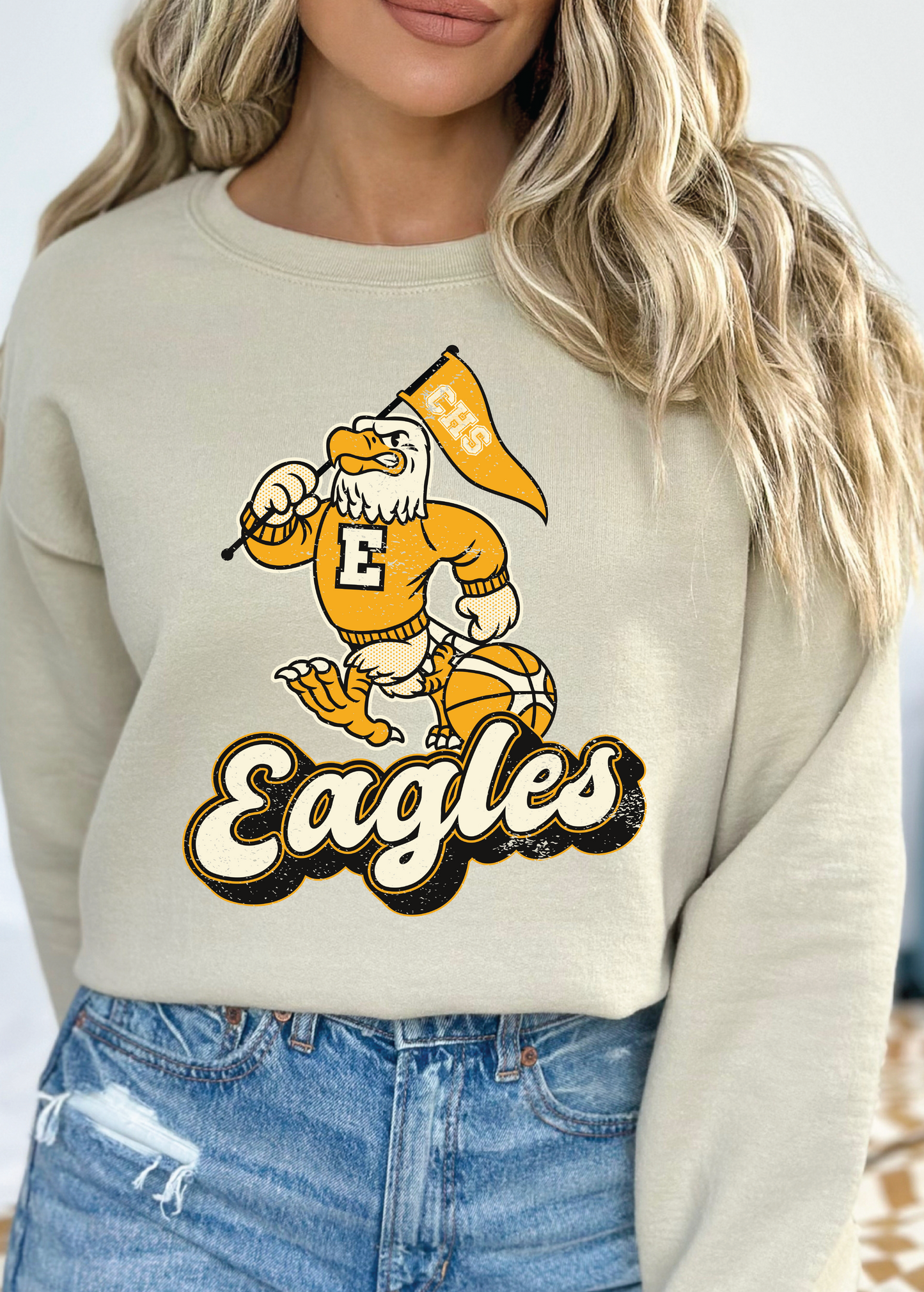 Chesnee Cheer Eagle Pennant Sweatshirt