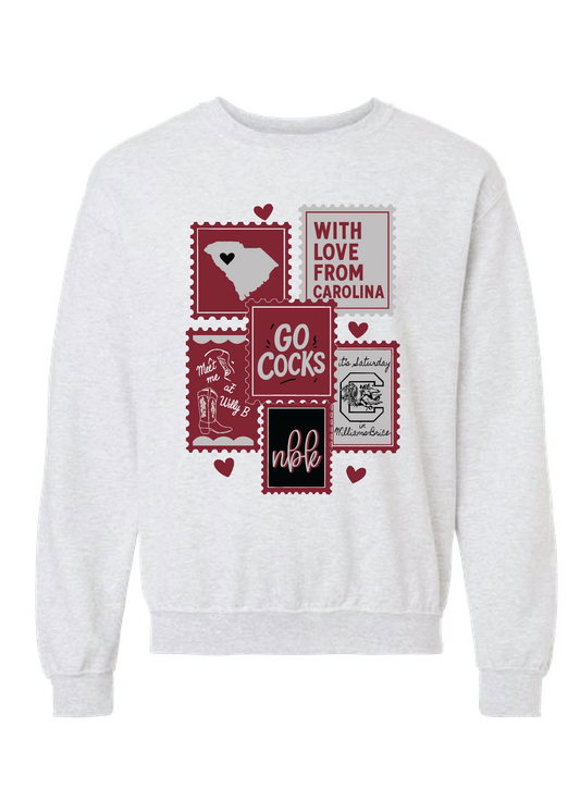 PERSONALIZED GAMECOCKS STAMPS SWEATSHIRT