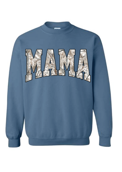 PERSONALIZED VARSITY WINTER CAMO SWEATSHIRT