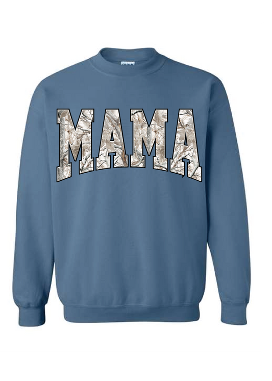 PERSONALIZED VARSITY WINTER CAMO SWEATSHIRT
