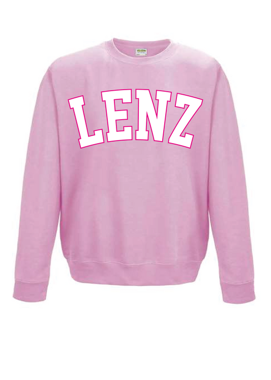 Printed Varsity Oversized Sweatshirt