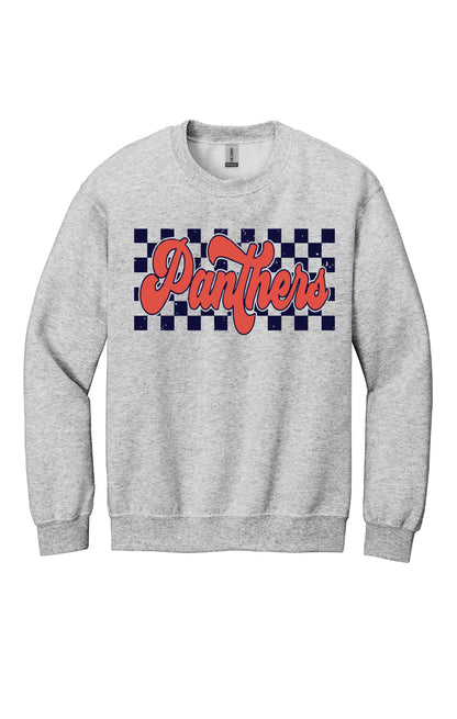 Panthers Distressed Checkered Sweatshirt