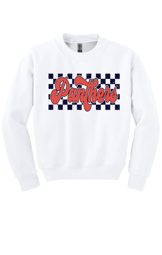 Panthers Distressed Checkered Sweatshirt