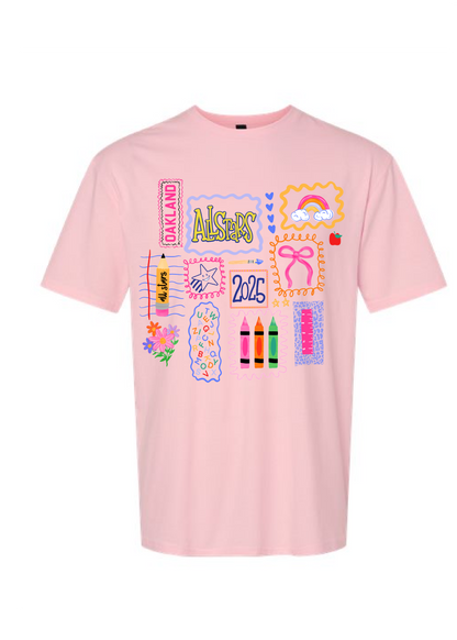 Oakland Allstars Doodle Collage Tee
