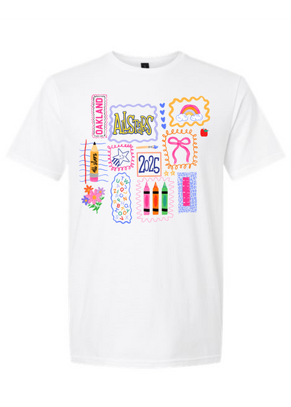 Oakland Allstars Doodle Collage Tee