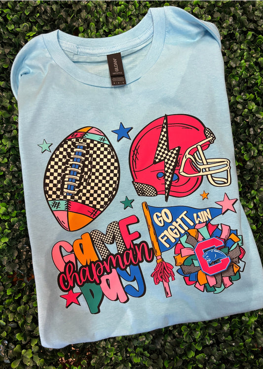 Colorful Checkered Chapman Game Day Tee