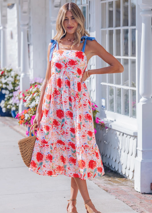 Sunny Bloom Tie Dress