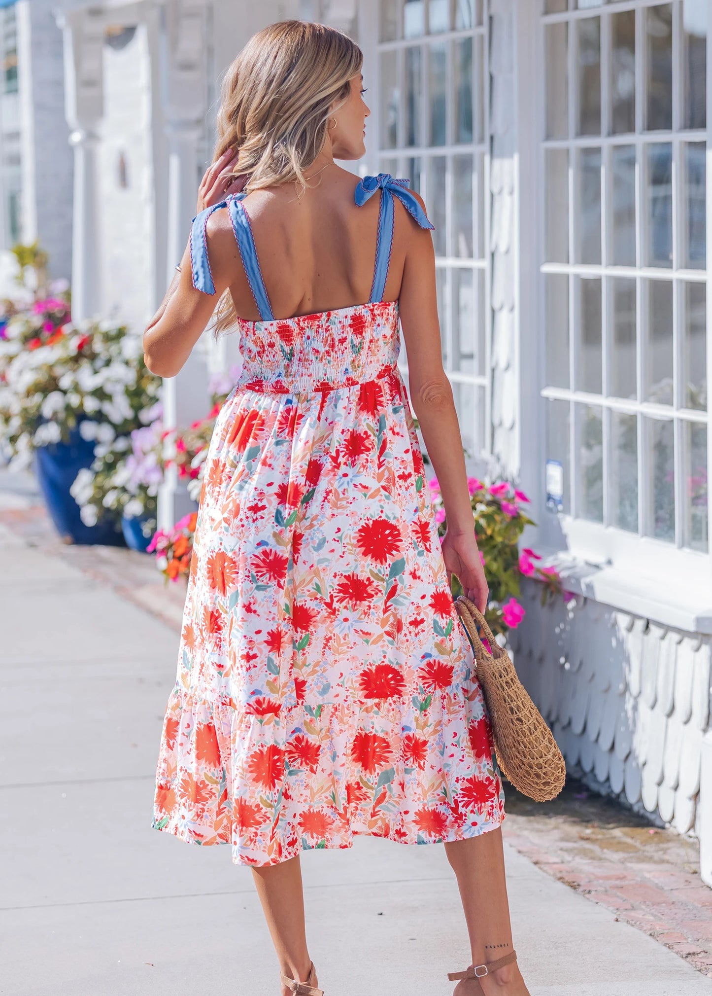 Sunny Bloom Tie Dress