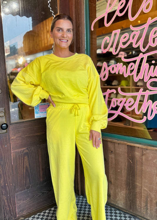 Dropped & Cropped Pullover Pants Set