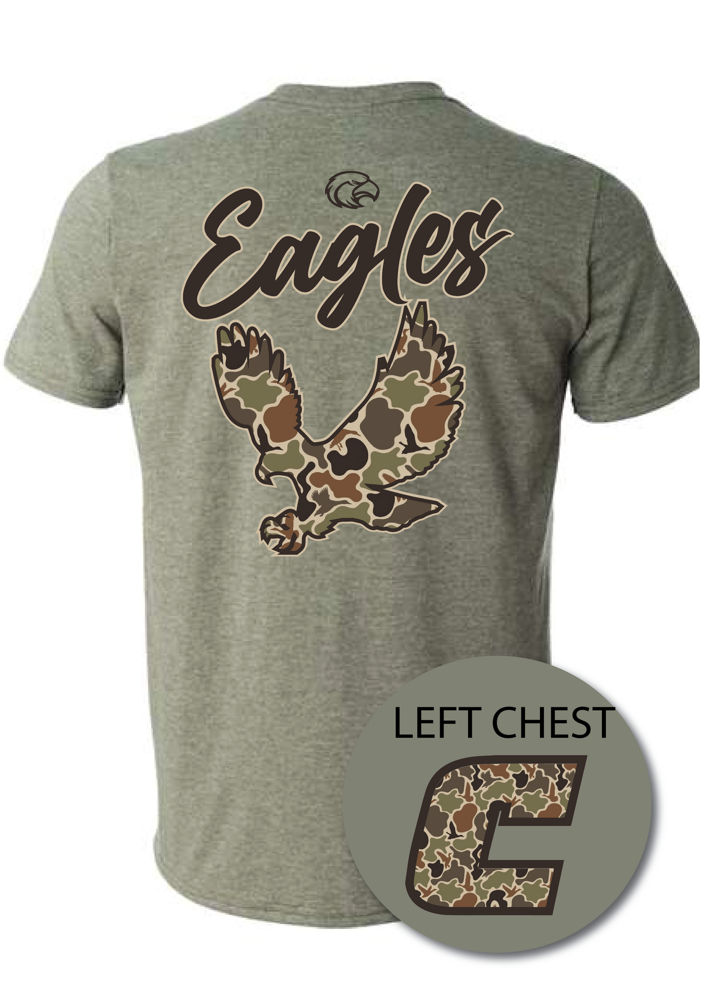 Flying Eagle Duck Camo ADULT Tee