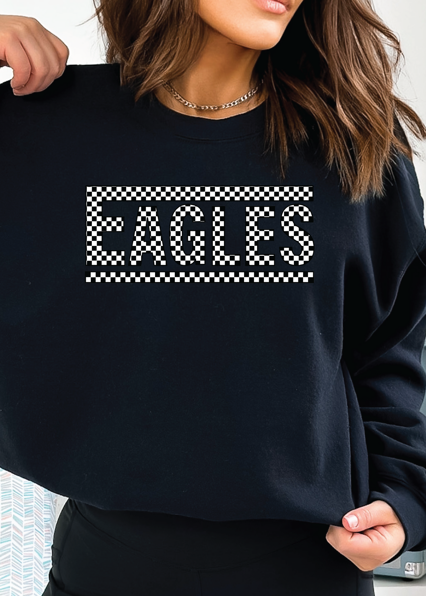 Checkered Eagles Crewneck