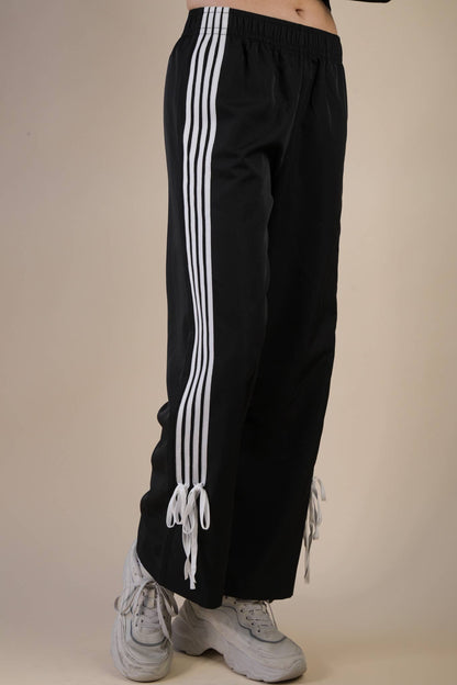 Side Ribbon Detail Jersey Pants