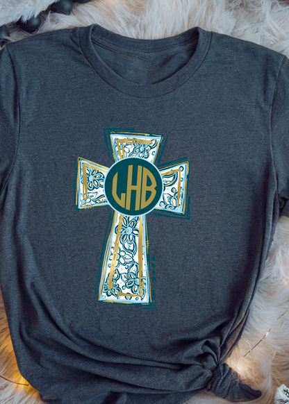 Floral Cross Monogram