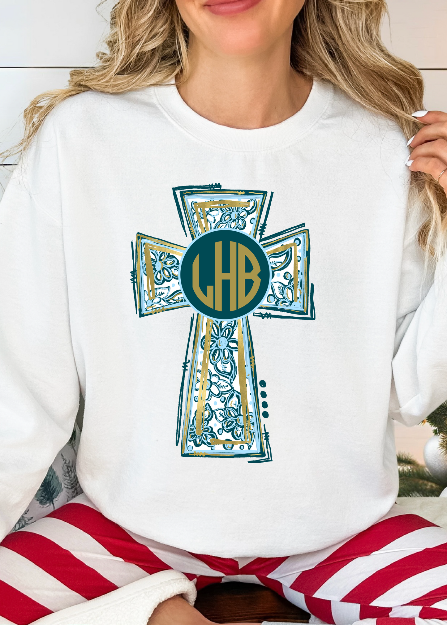 Floral Cross Monogram