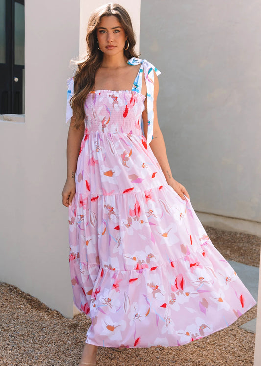Blushing Meadow Knot Maxi