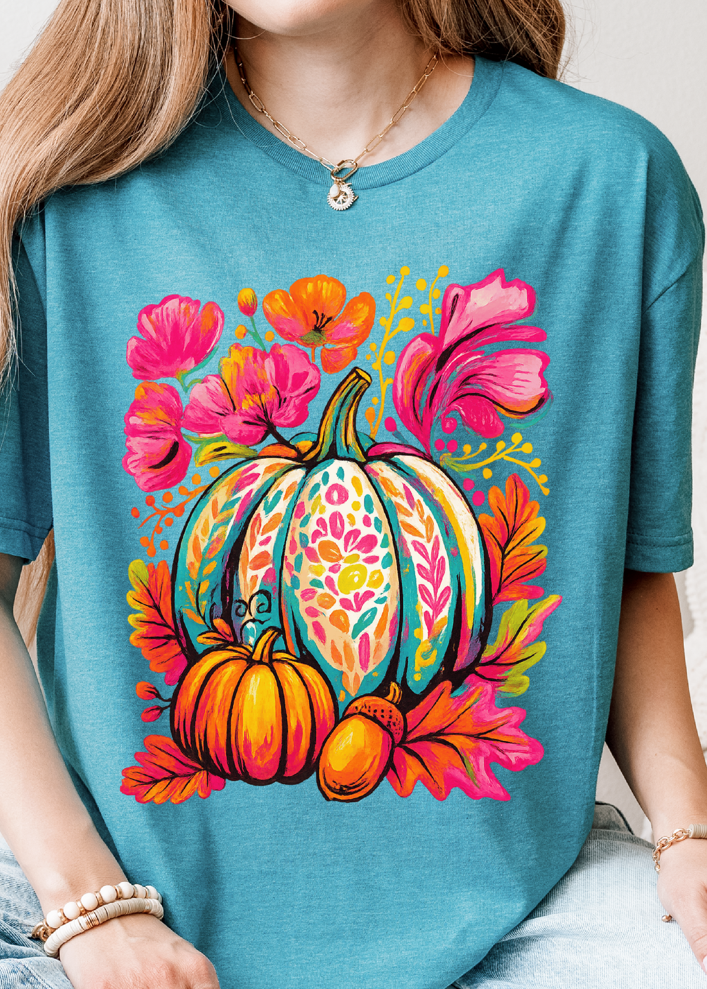 Floral Pumpkin Graphic Tee
