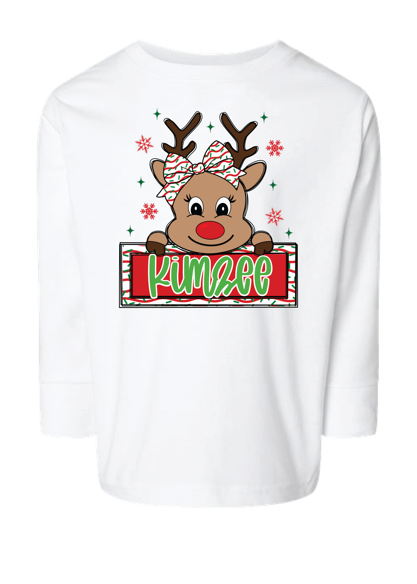 Girl Reindeer Namedrop Long Sleeve